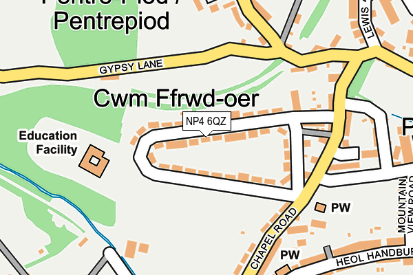 NP4 6QZ map - OS OpenMap – Local (Ordnance Survey) NP4 6QZ map - OS OpenMap – Local (Ordnance Survey)