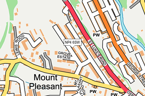 NP4 6SW map - OS OpenMap – Local (Ordnance Survey) NP4 6SW map - OS OpenMap – Local (Ordnance Survey)