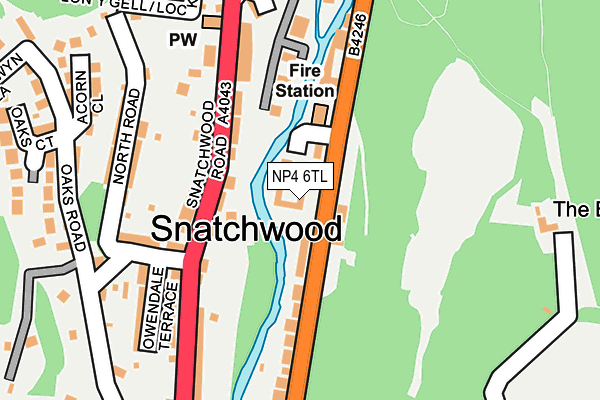 NP4 6TL map - OS OpenMap – Local (Ordnance Survey) NP4 6TL map - OS OpenMap – Local (Ordnance Survey)