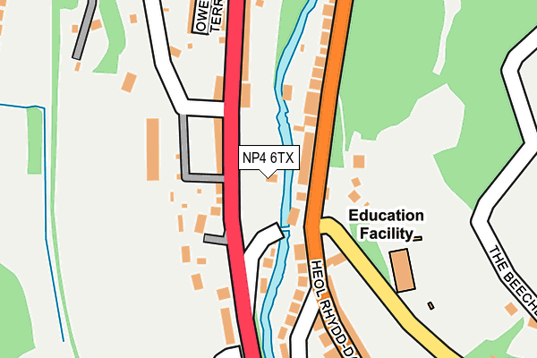 NP4 6TX map - OS OpenMap – Local (Ordnance Survey) NP4 6TX map - OS OpenMap – Local (Ordnance Survey)