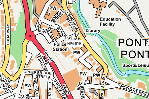 NP4 6YB map - OS OpenMap – Local (Ordnance Survey)