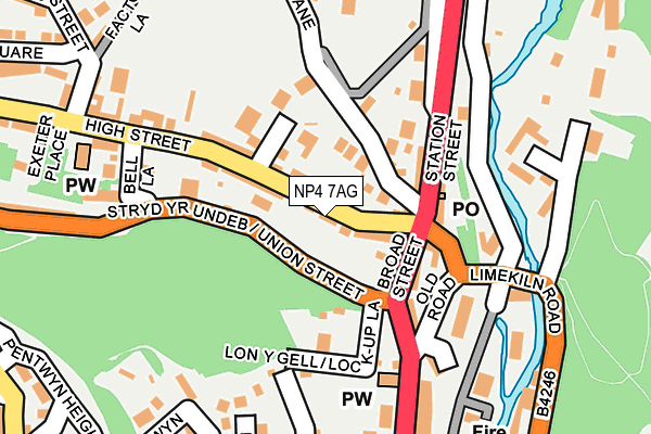 NP4 7AG map - OS OpenMap – Local (Ordnance Survey) NP4 7AG map - OS OpenMap – Local (Ordnance Survey)