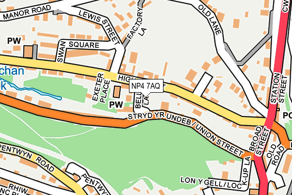 NP4 7AQ map - OS OpenMap – Local (Ordnance Survey) NP4 7AQ map - OS OpenMap – Local (Ordnance Survey)