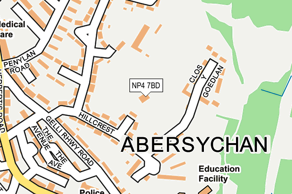 NP4 7BD map - OS OpenMap – Local (Ordnance Survey) NP4 7BD map - OS OpenMap – Local (Ordnance Survey)