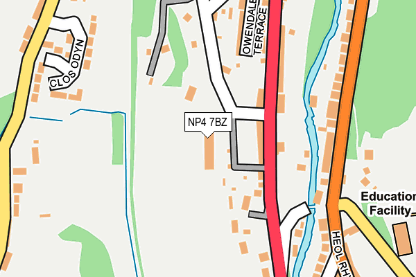 NP4 7BZ map - OS OpenMap – Local (Ordnance Survey) NP4 7BZ map - OS OpenMap – Local (Ordnance Survey)