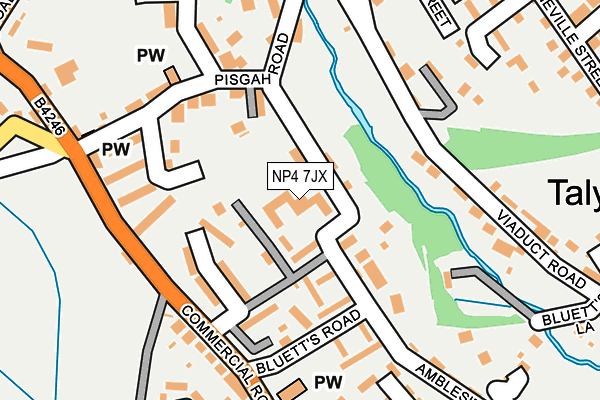 NP4 7JX map - OS OpenMap – Local (Ordnance Survey) NP4 7JX map - OS OpenMap – Local (Ordnance Survey)