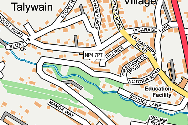 NP4 7PT map - OS OpenMap – Local (Ordnance Survey) NP4 7PT map - OS OpenMap – Local (Ordnance Survey)
