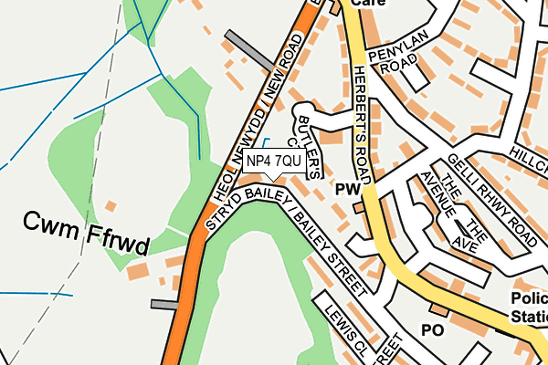 NP4 7QU map - OS OpenMap – Local (Ordnance Survey) NP4 7QU map - OS OpenMap – Local (Ordnance Survey)