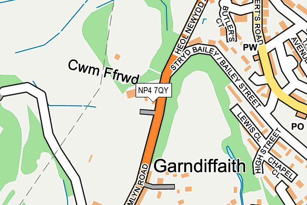 NP4 7QY map - OS OpenMap – Local (Ordnance Survey) NP4 7QY map - OS OpenMap – Local (Ordnance Survey)
