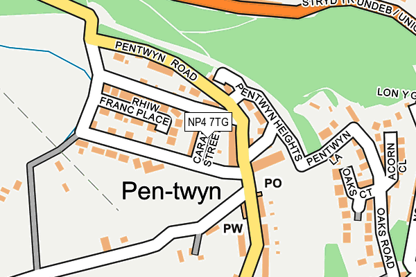 NP4 7TG map - OS OpenMap – Local (Ordnance Survey) NP4 7TG map - OS OpenMap – Local (Ordnance Survey)