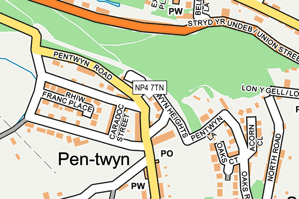 NP4 7TN map - OS OpenMap – Local (Ordnance Survey) NP4 7TN map - OS OpenMap – Local (Ordnance Survey)