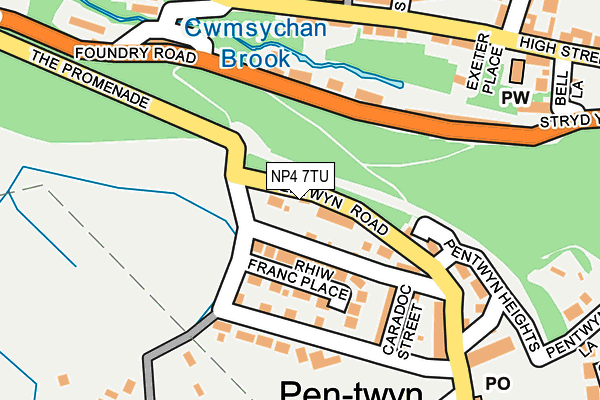 NP4 7TU map - OS OpenMap – Local (Ordnance Survey) NP4 7TU map - OS OpenMap – Local (Ordnance Survey)