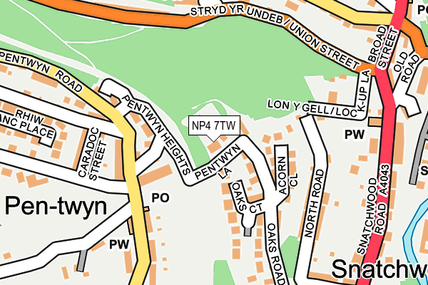 NP4 7TW map - OS OpenMap – Local (Ordnance Survey) NP4 7TW map - OS OpenMap – Local (Ordnance Survey)