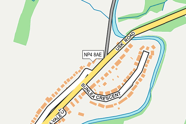 NP4 8AE map - OS OpenMap – Local (Ordnance Survey) NP4 8AE map - OS OpenMap – Local (Ordnance Survey)