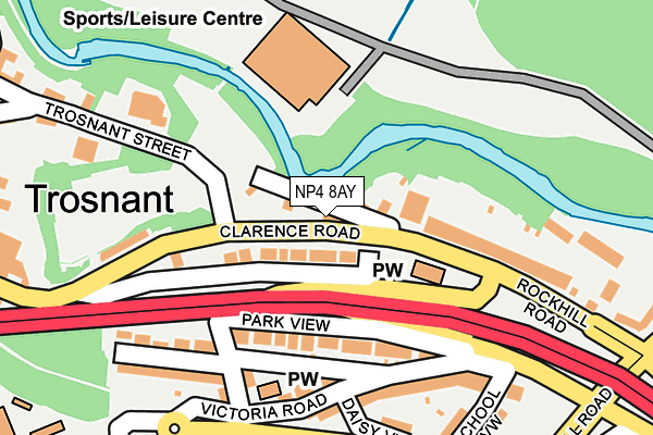 NP4 8AY map - OS OpenMap – Local (Ordnance Survey) NP4 8AY map - OS OpenMap – Local (Ordnance Survey)