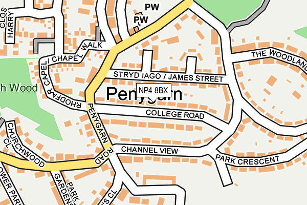 NP4 8BX map - OS OpenMap – Local (Ordnance Survey) NP4 8BX map - OS OpenMap – Local (Ordnance Survey)