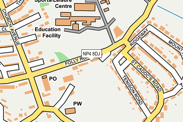 NP4 8DJ map - OS OpenMap – Local (Ordnance Survey) NP4 8DJ map - OS OpenMap – Local (Ordnance Survey)