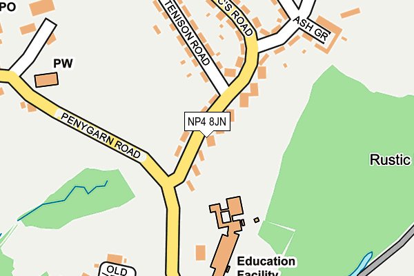 NP4 8JN map - OS OpenMap – Local (Ordnance Survey) NP4 8JN map - OS OpenMap – Local (Ordnance Survey)