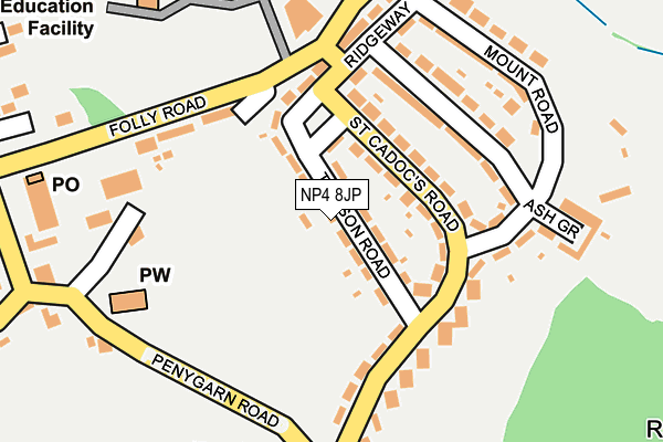 NP4 8JP map - OS OpenMap – Local (Ordnance Survey) NP4 8JP map - OS OpenMap – Local (Ordnance Survey)
