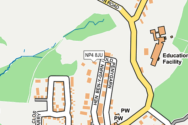 NP4 8JU map - OS OpenMap – Local (Ordnance Survey) NP4 8JU map - OS OpenMap – Local (Ordnance Survey)