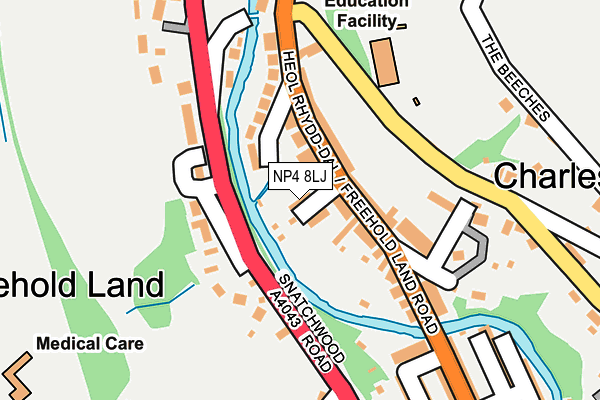NP4 8LJ map - OS OpenMap – Local (Ordnance Survey) NP4 8LJ map - OS OpenMap – Local (Ordnance Survey)