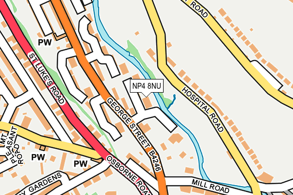 NP4 8NU map - OS OpenMap – Local (Ordnance Survey) NP4 8NU map - OS OpenMap – Local (Ordnance Survey)