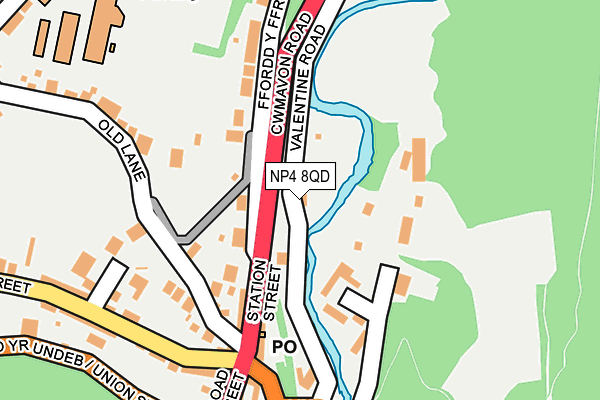 NP4 8QD map - OS OpenMap – Local (Ordnance Survey) NP4 8QD map - OS OpenMap – Local (Ordnance Survey)