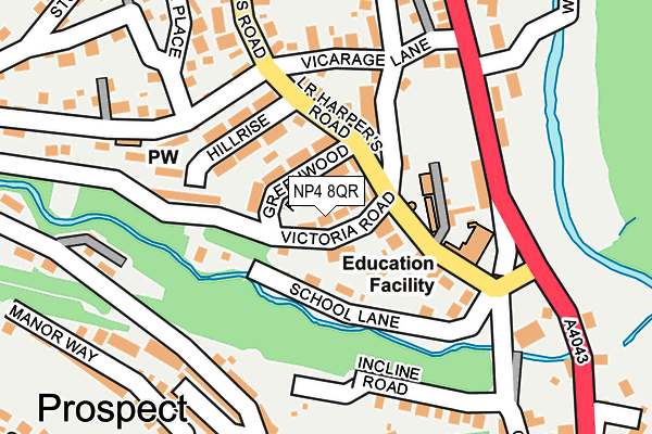 NP4 8QR map - OS OpenMap – Local (Ordnance Survey)