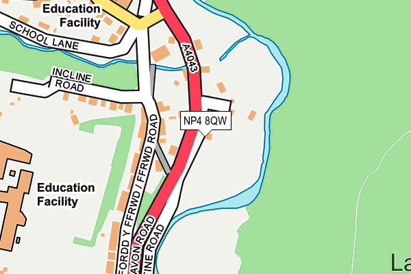 NP4 8QW map - OS OpenMap – Local (Ordnance Survey) NP4 8QW map - OS OpenMap – Local (Ordnance Survey)