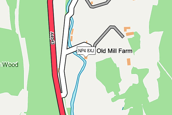 NP4 8XJ map - OS OpenMap – Local (Ordnance Survey) NP4 8XJ map - OS OpenMap – Local (Ordnance Survey)