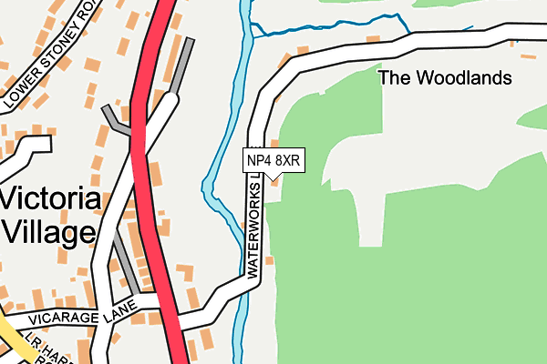 NP4 8XR map - OS OpenMap – Local (Ordnance Survey) NP4 8XR map - OS OpenMap – Local (Ordnance Survey)
