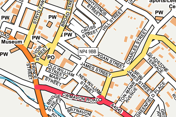 NP4 9BB map - OS OpenMap – Local (Ordnance Survey) NP4 9BB map - OS OpenMap – Local (Ordnance Survey)