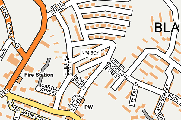 NP4 9QY map - OS OpenMap – Local (Ordnance Survey) NP4 9QY map - OS OpenMap – Local (Ordnance Survey)