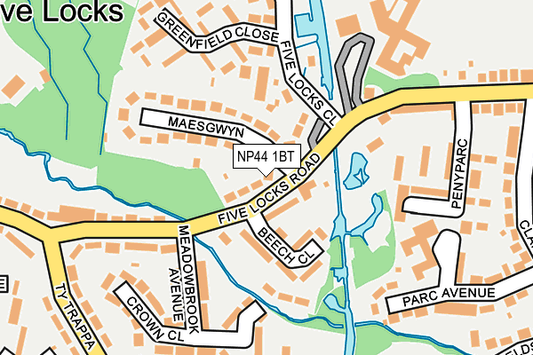 NP44 1BT map - OS OpenMap – Local (Ordnance Survey) NP44 1BT map - OS OpenMap – Local (Ordnance Survey)