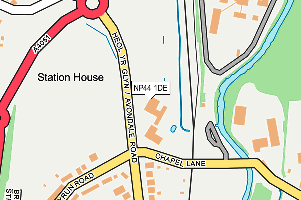 NP44 1DE map - OS OpenMap – Local (Ordnance Survey) NP44 1DE map - OS OpenMap – Local (Ordnance Survey)