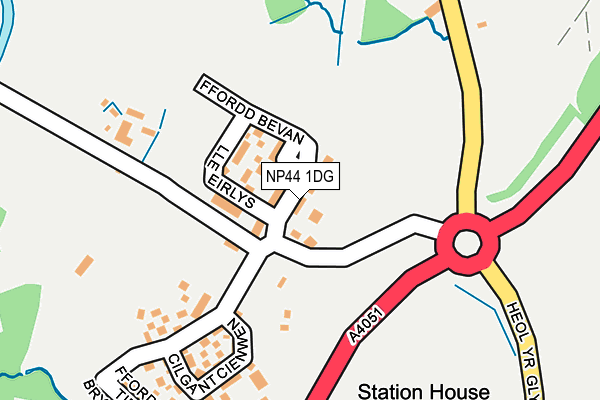 NP44 1DG map - OS OpenMap – Local (Ordnance Survey) NP44 1DG map - OS OpenMap – Local (Ordnance Survey)