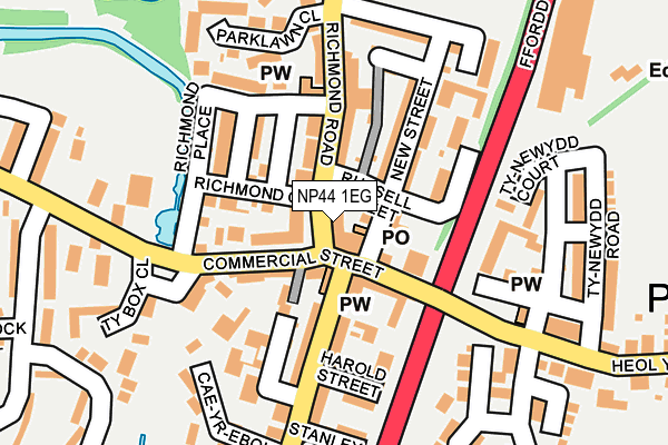NP44 1EG map - OS OpenMap – Local (Ordnance Survey) NP44 1EG map - OS OpenMap – Local (Ordnance Survey)