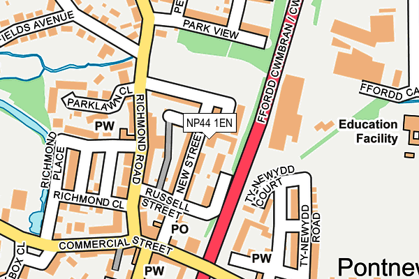 NP44 1EN map - OS OpenMap – Local (Ordnance Survey) NP44 1EN map - OS OpenMap – Local (Ordnance Survey)