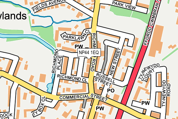 NP44 1EQ map - OS OpenMap – Local (Ordnance Survey) NP44 1EQ map - OS OpenMap – Local (Ordnance Survey)