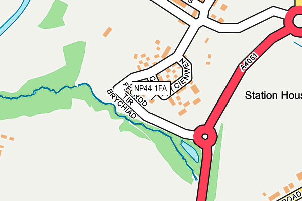 NP44 1FA map - OS OpenMap – Local (Ordnance Survey) NP44 1FA map - OS OpenMap – Local (Ordnance Survey)