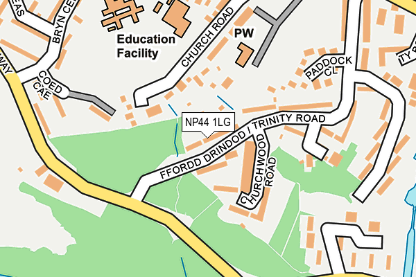 NP44 1LG map - OS OpenMap – Local (Ordnance Survey) NP44 1LG map - OS OpenMap – Local (Ordnance Survey)