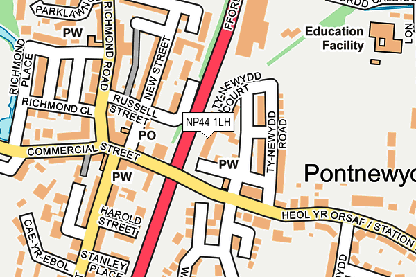 NP44 1LH map - OS OpenMap – Local (Ordnance Survey) NP44 1LH map - OS OpenMap – Local (Ordnance Survey)