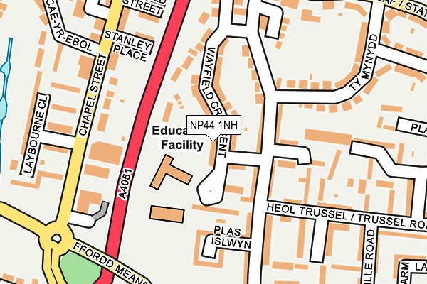 NP44 1NH map - OS OpenMap – Local (Ordnance Survey)