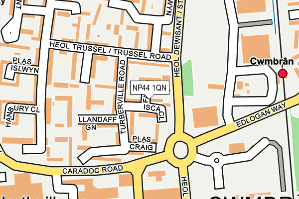 NP44 1QN map - OS OpenMap – Local (Ordnance Survey) NP44 1QN map - OS OpenMap – Local (Ordnance Survey)