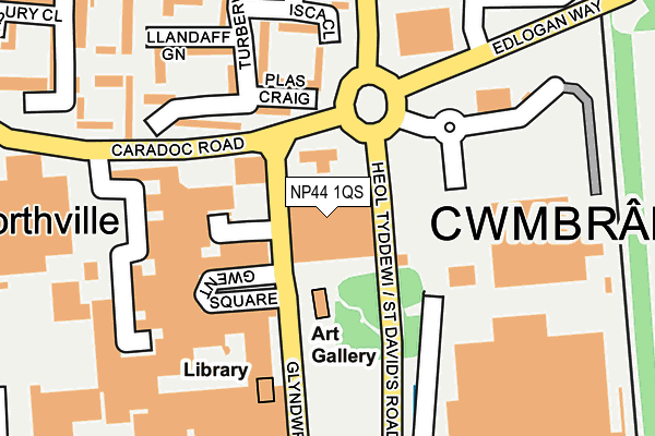 NP44 1QS map - OS OpenMap – Local (Ordnance Survey) NP44 1QS map - OS OpenMap – Local (Ordnance Survey)