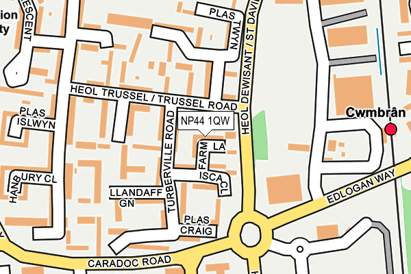 NP44 1QW map - OS OpenMap – Local (Ordnance Survey) NP44 1QW map - OS OpenMap – Local (Ordnance Survey)