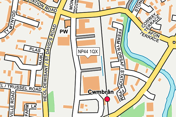 NP44 1QX map - OS OpenMap – Local (Ordnance Survey) NP44 1QX map - OS OpenMap – Local (Ordnance Survey)