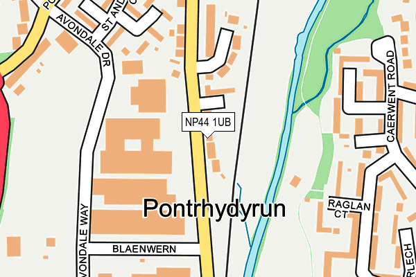 NP44 1UB map - OS OpenMap – Local (Ordnance Survey) NP44 1UB map - OS OpenMap – Local (Ordnance Survey)