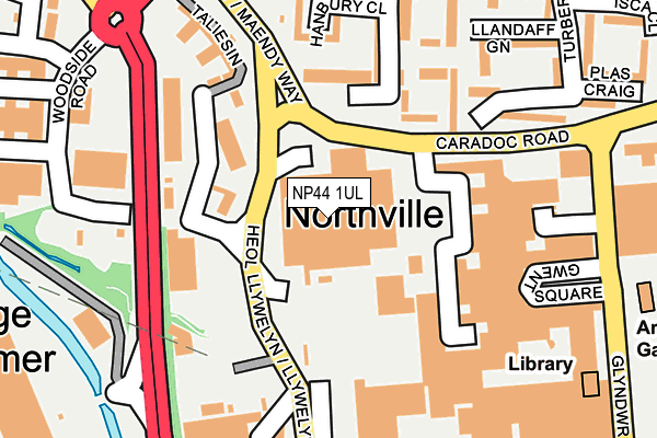 NP44 1UL map - OS OpenMap – Local (Ordnance Survey) NP44 1UL map - OS OpenMap – Local (Ordnance Survey)