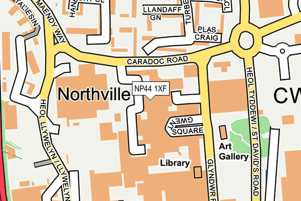 NP44 1XF map - OS OpenMap – Local (Ordnance Survey) NP44 1XF map - OS OpenMap – Local (Ordnance Survey)